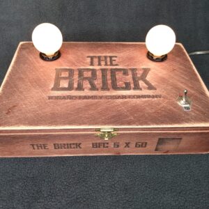 Completed Brick DIY Cigar Box Lamp